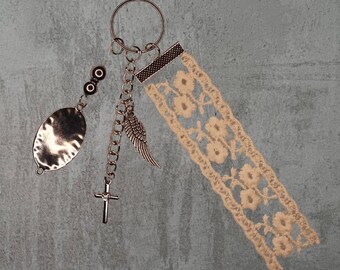 Lace, Chain & Charm Keychain / Bag Charm