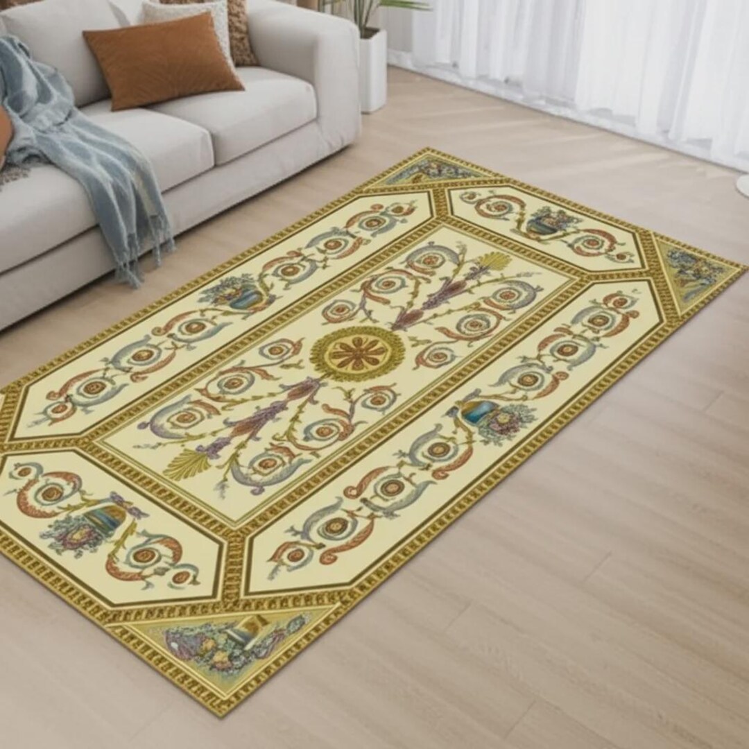 Cad Roman Rug Patterns Neoclassical Rug Design, Elegant European Area Rug, Custom Roman Motif ...