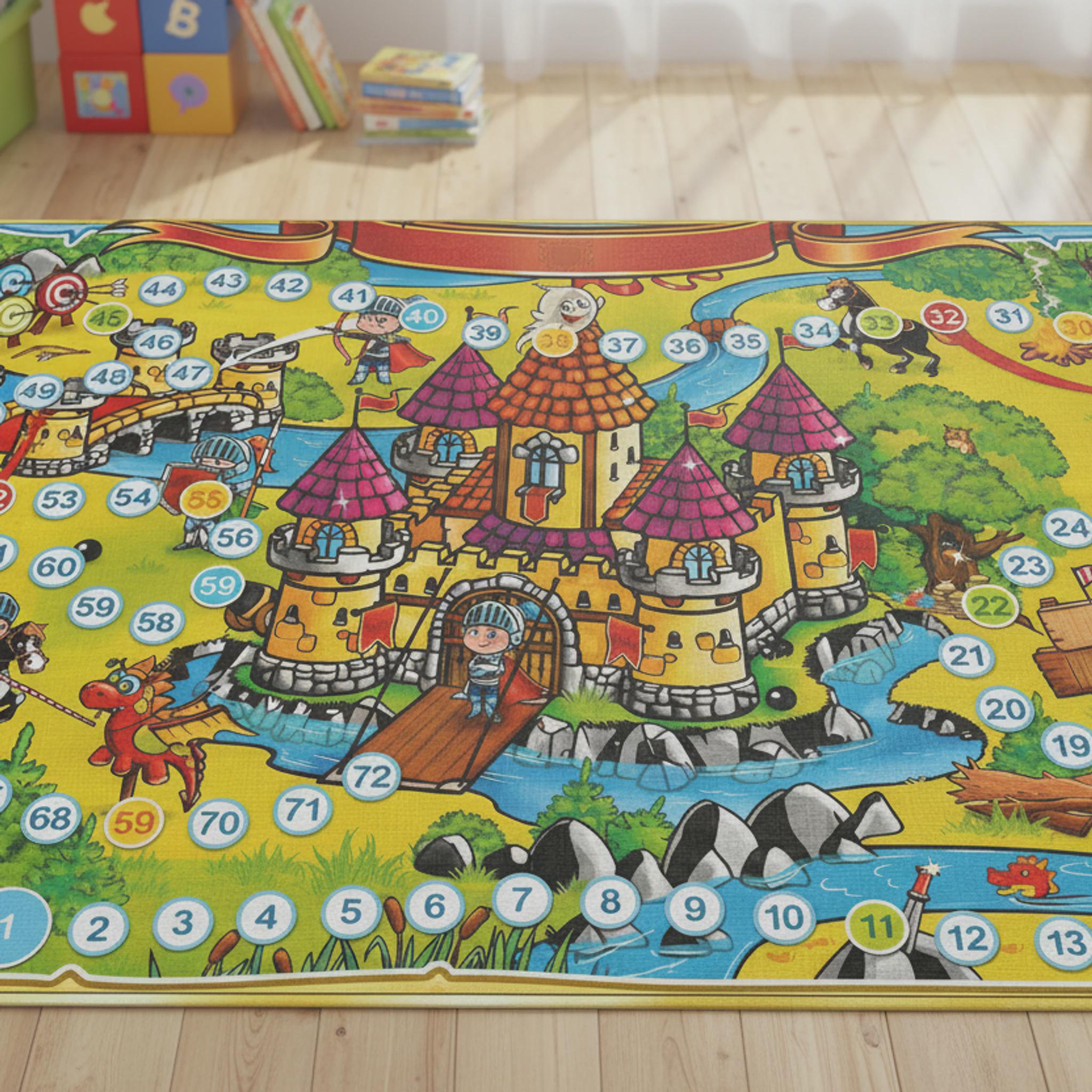 Knight Castle Rug Medieval Castle Rug for Kids Room | Playful Knight Decor, Fantasy Art ...