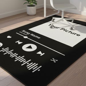 Gepersonaliseerde liedtapijt, aangepast Spotify-codetapijt, verjaardagscadeau eerste dans, vloermat albumhoes, cadeau muziekliefhebber, Spotify-kleed, cadeau