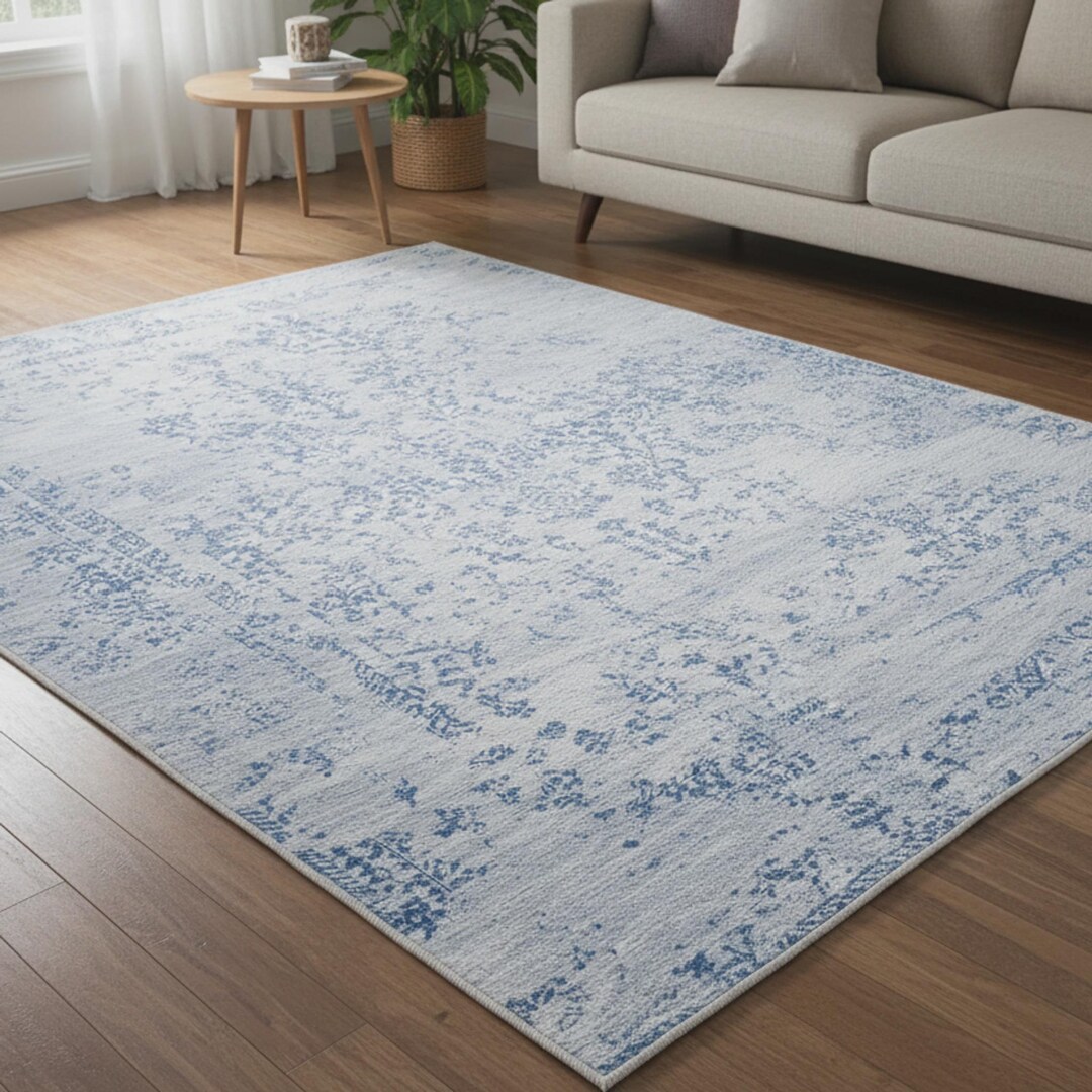 Tui Rugs Vintage Floral Rug for Living Room | Distressed Area Rug, Faded ...
