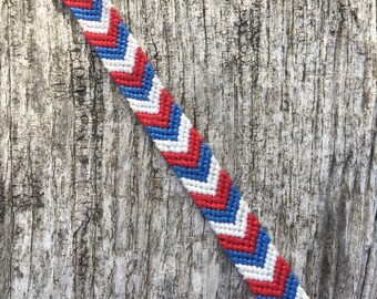 Red white and blue friendship bracelet patterns Clearance