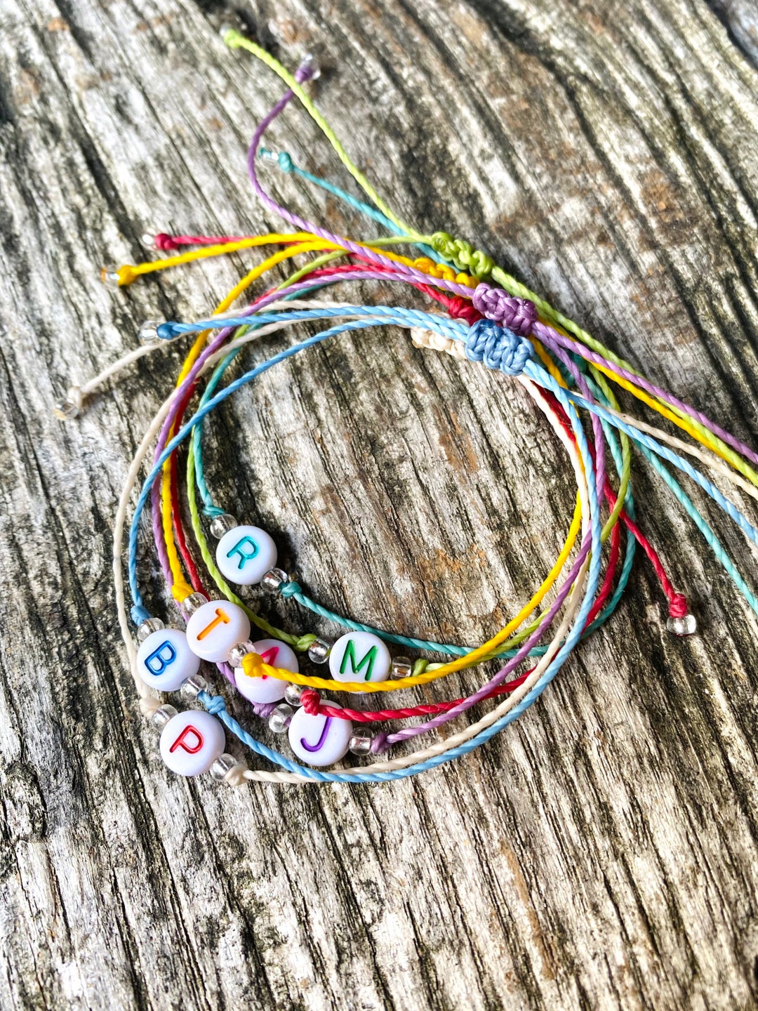 Buy Custom Initial Bracelet or Anklet: Minimalist Waxed Cord Jewelry Online  in India