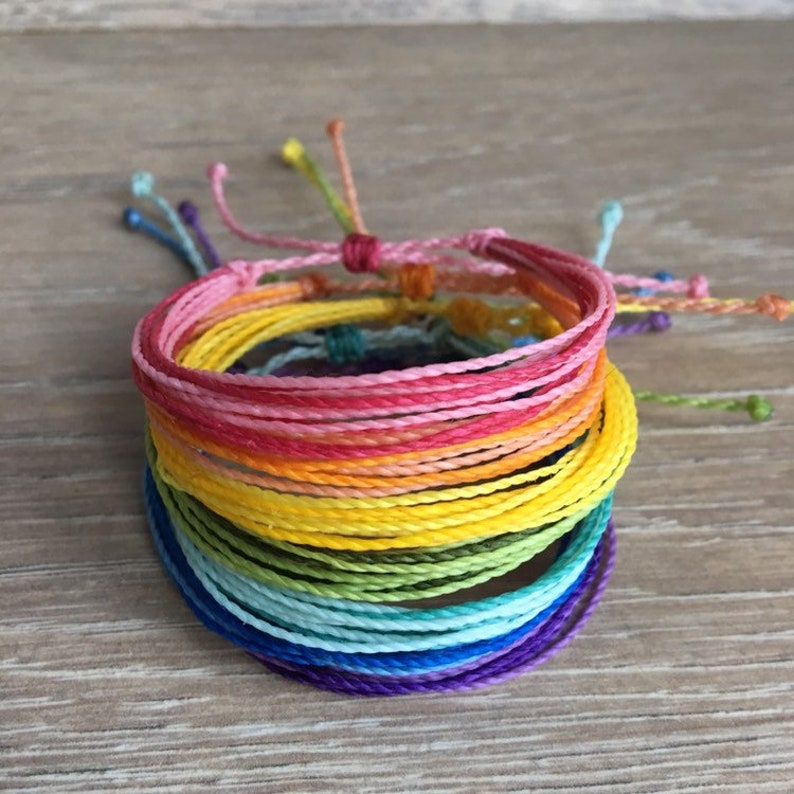 Rainbow bracelet string Clearance
