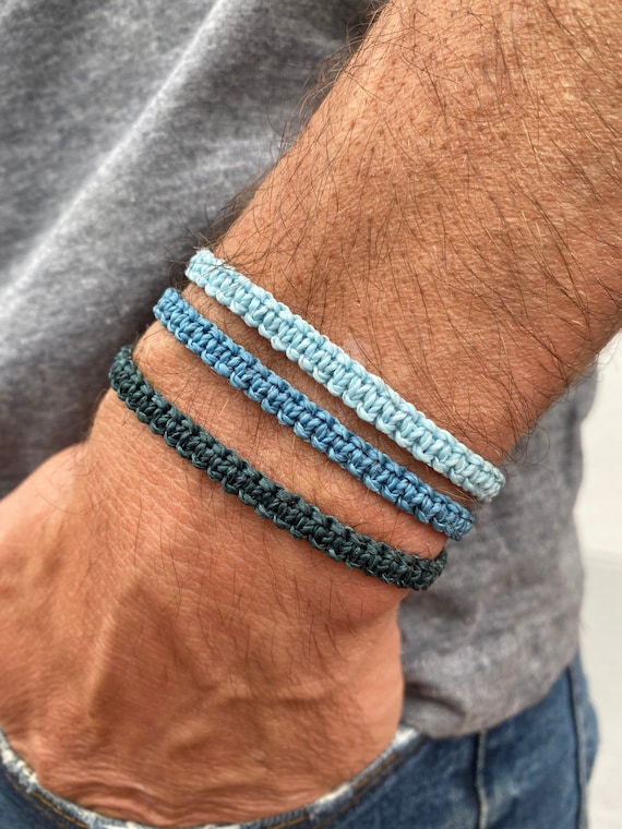 Pulsera de surfista de hilo encerado para hombre o mujer