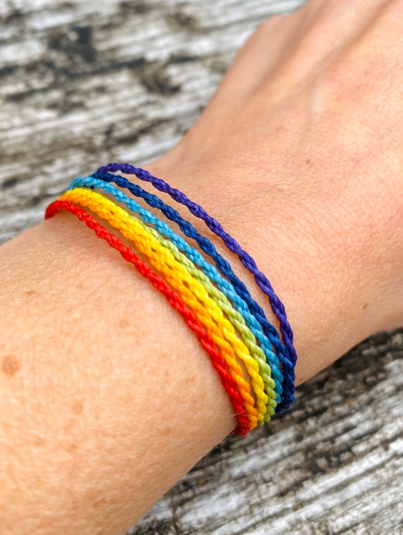 Rainbow cord deals bracelet