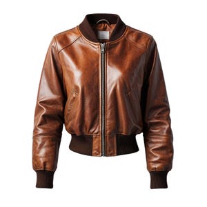 ジャケット・アウター 80s short real leather bomber jacket L 80s Cropped Leather Bomber Jackets Xs - Etsy