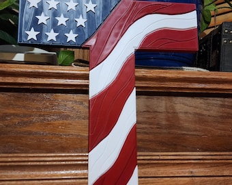 2 Foot American Flag Cross - Patriotic Wall Art Decor
