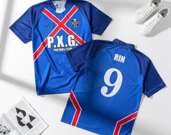 Aanpasbaar Blue Lock-voetbalshirt: uniseks Dryfit-cosplay-T-shirt