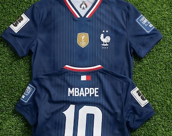 Custom France National Team Inspired Football Jersey | Personalized Mbappe 10 |