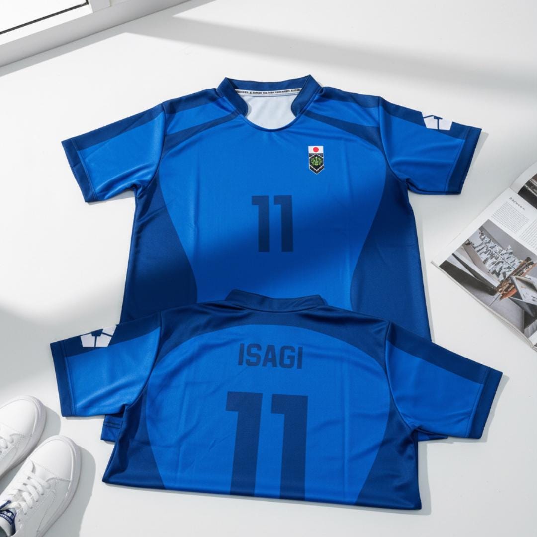 【US規格】希少  VS VERSUS サッカーシャツ ブルー L Blue Lock Isagi #11 Jersey - Custom Anime Cosplay T-shirt - Etsy