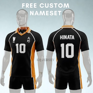 Maillot de volley-ball Haikyuu Karasuno - Nom et numéro personnalisés / Maillot de sport de volley-ball Karasuno Academy, Maillot cosplay unisexe, Cosplay Haikyuu