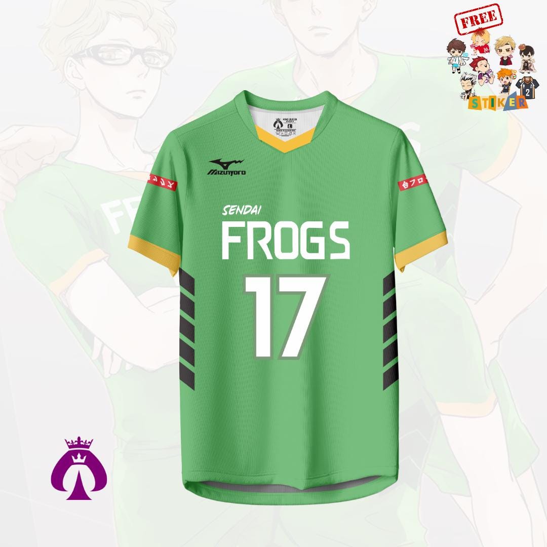 Custom Haikyuu Frog Team Volleyball Jersey – Tsukishima Cosplay
