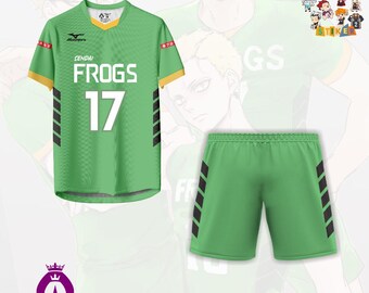 Custom Haikyuu Frog Team Volleyball Jersey – Tsukishima Cosplay