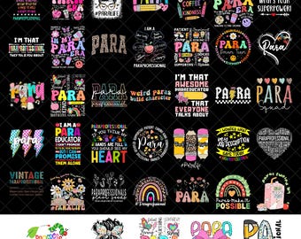 Pacchetto PNG per paraprofessionisti, clipart di apprezzamento per educatori paraprofessionisti, download digitale di citazioni per il personale di supporto degli insegnanti, sublimazione della vita paraprofessionista scolastica
