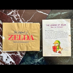 NINTENDO nes Legend of ZELDA Instruction Booklet MANUAL Maps Strategies no game