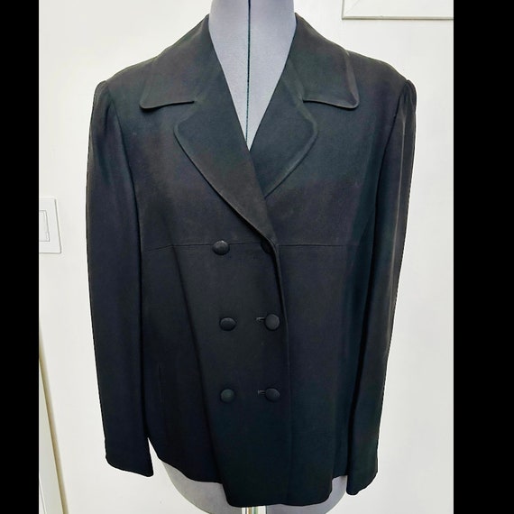 Moschino Cheap and Chic, vintage 1990s MOSCHINO CHEAP & CHIC black double breasted blazer jacket rayon 12