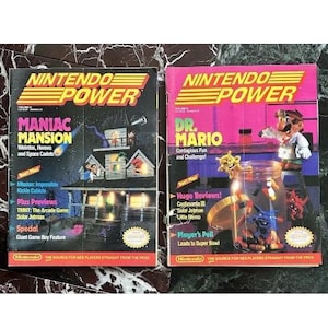 1990 NINTENDO POWER magazines volumes 16 18 Maniac Mansion Dr MARIO no posters