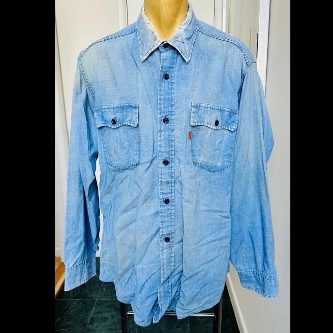 トップス Levis PULL OVER V-NECK S/S DENIM SHIRTS 90'S Levis PULL OVER V-NECK S/S DENIM SHIRTS（リーバイス