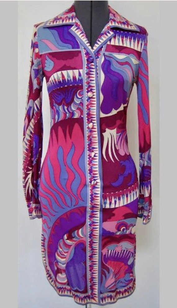 1970s EMILIO PUCCI silk jersey knit psychedelic pr