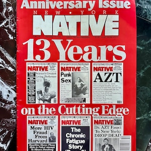 rare vintage NEW YORK NATIVE gay magazine newspaper periodical lgbtq 1993 issue 556