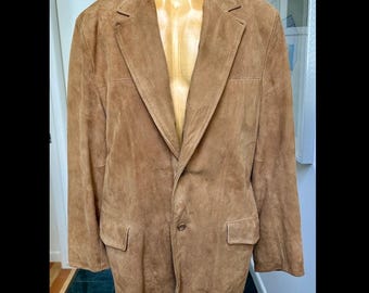 vintage 1970s SWAGGER męska oryginalna skórzana marynarka sportowa marynarka zamszowa 46L