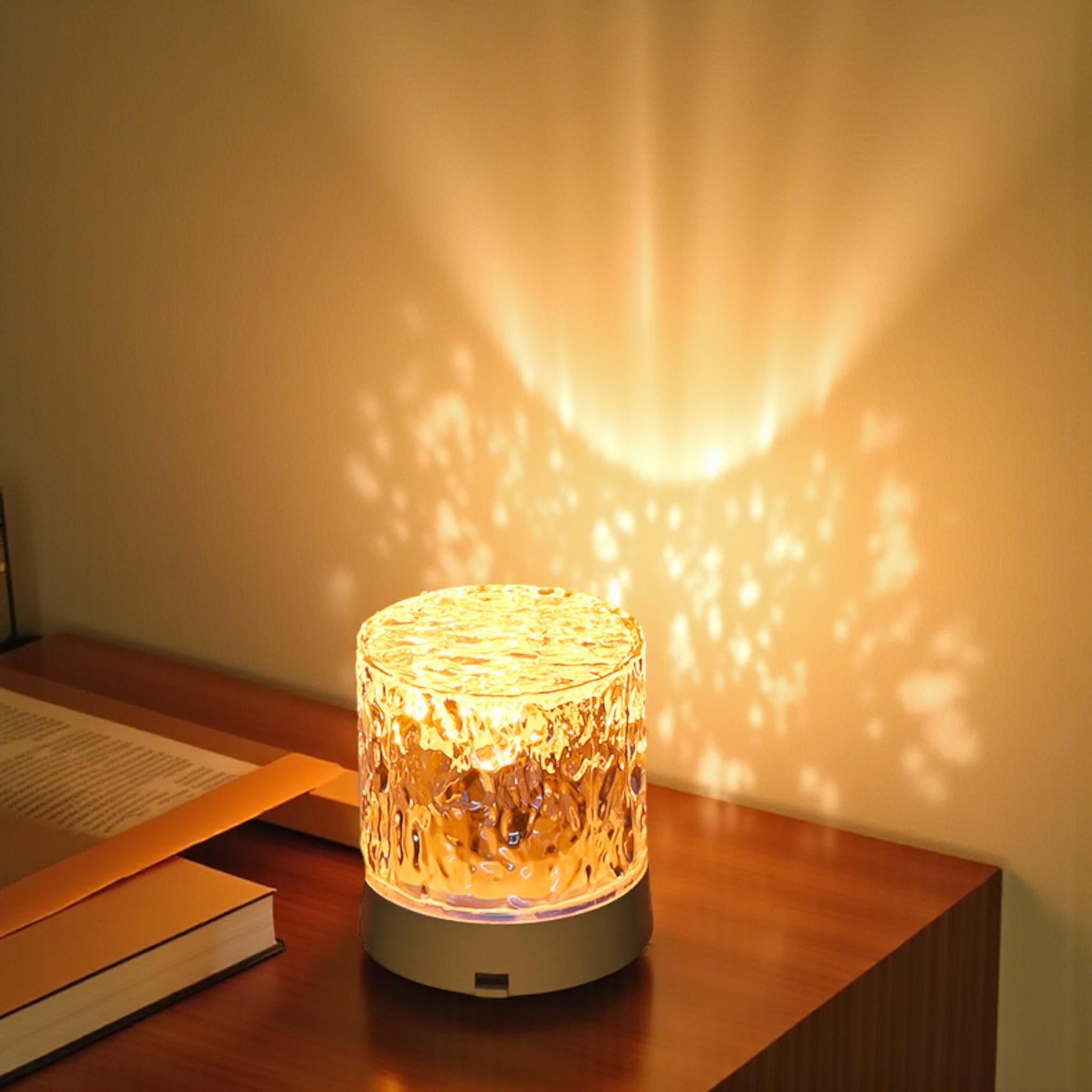 Water Ripple Lamp: Rotating LED Projection Night Light - Etsy