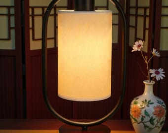 Chinese Bamboo Table Lamp | Touch Charging Bedside Light