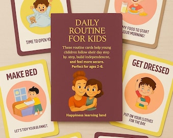 Visual Schedule Routine Cards for Kids • Toddler & Preschool (PDF)