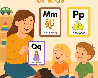 ABC Alphabet Flashcards Printable | Preschool Learning Cards | Kids Educational Download