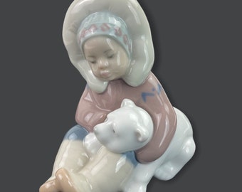 Golden Memories by Lladro All Done Little Girl Not Hungry Figurine Lladro Toddler Porcelain Figurine