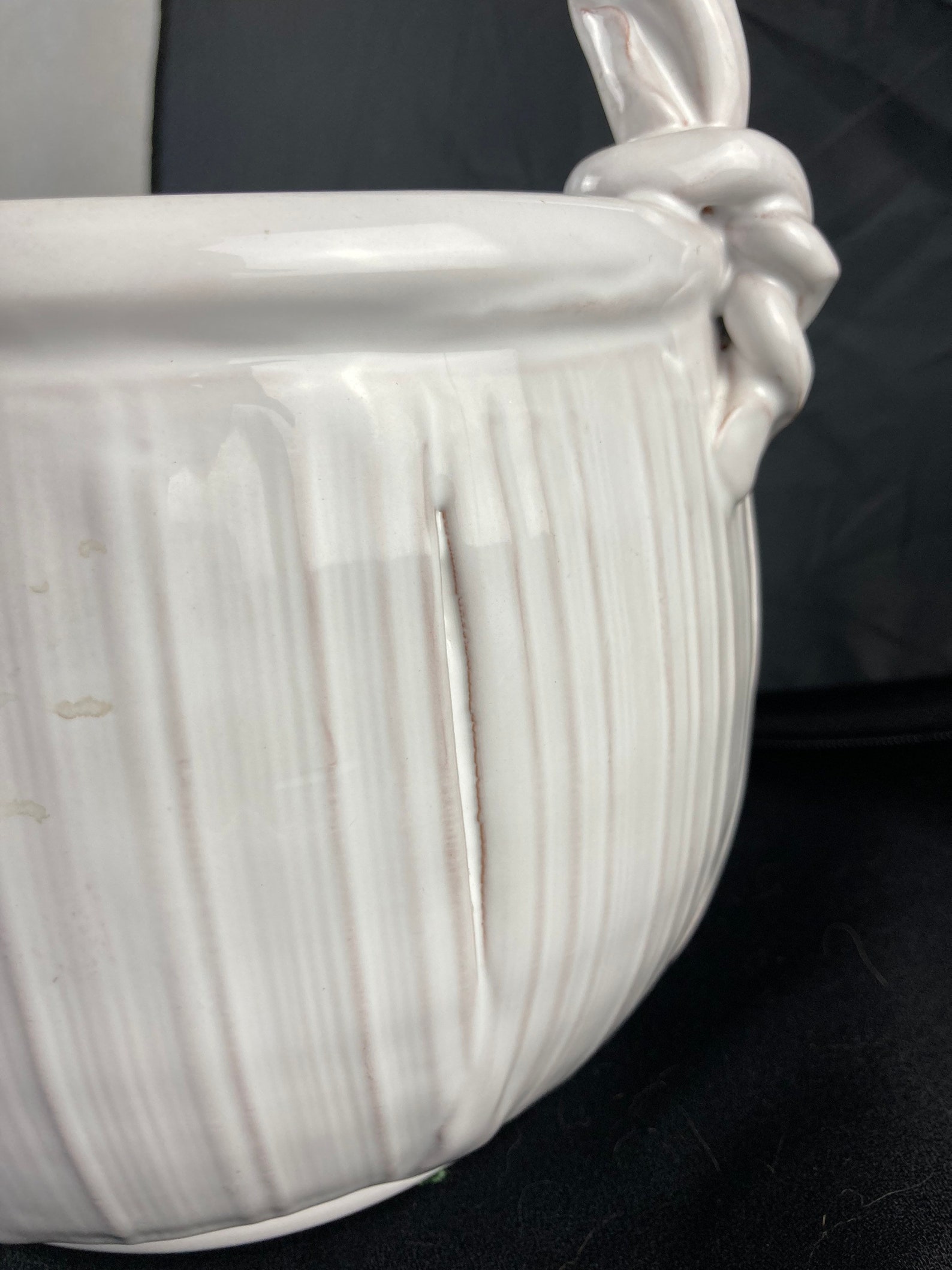 Laura Clementi Pottery Ceramic Basket with Handle Etsy