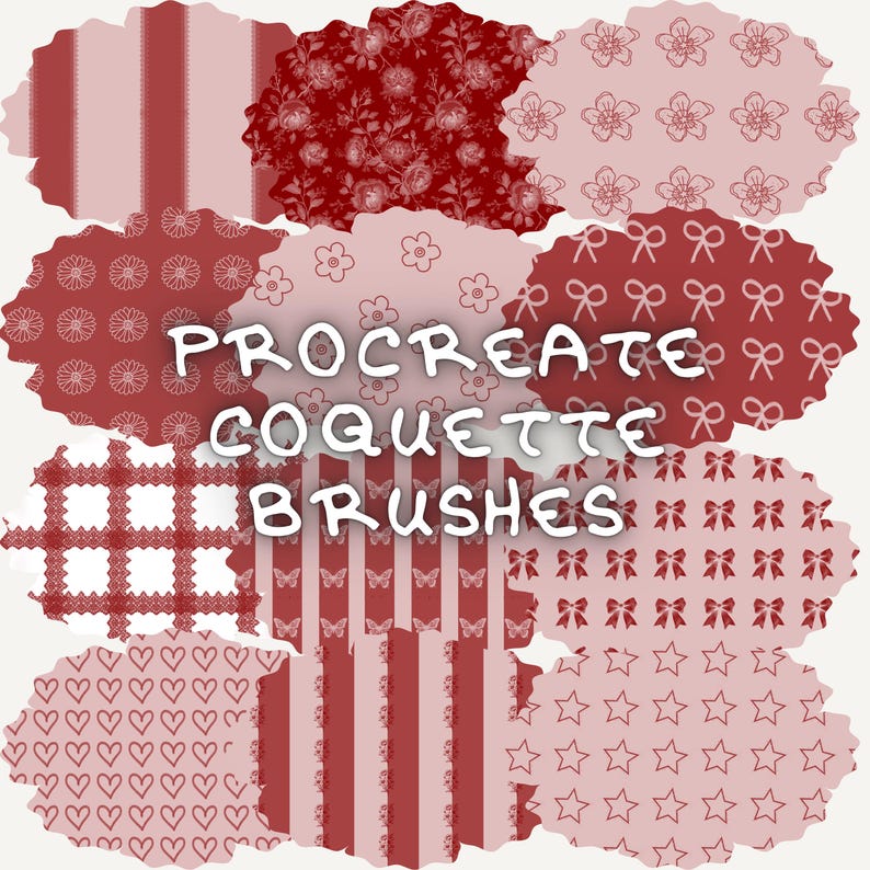 Coquette Procreate Brushes | Cute Pretty Procreate Stamps | Digital Art ...