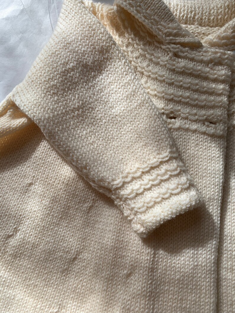 Ready to Ship Truly Heirloom Quality Vintage Style Cream Italian Merino Coat and Bonnet age 3 to 6 months
