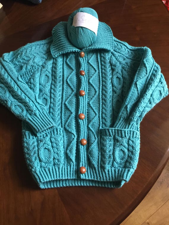 Boys Cashmere Merino Silk Aran Style Jacket / Sweater for Age | Etsy