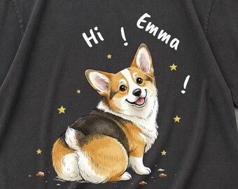 Benutzerdefinierte Name Corgis Shirt, niedliches Corgis Shirt, personalisierte Corgis Shirt, benutzerdefinierter Name Corgis T-Shirt, lustige Corgis Liebhaber Geschenke T-Shirt, trendiges Corgis T-Shirt