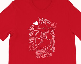 CHD Warrior Shirt | CUSTOM LISTING | Complex dorv/tga/dextrocardia/vsd/asd | Short-Sleeve T-Shirt | Adult | Youth | Toddler