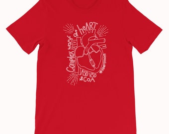 CHD Warrior Shirt | A&VSD COA Work of Heart | Congenital Heart Defect Awareness | Short-Sleeve T-Shirt | Adult | Youth | Toddler