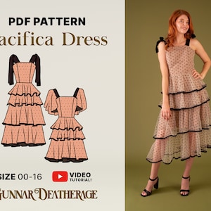 Tiered flounce clearance dress