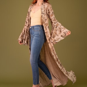 Duster Robe Pattern Long Boho Robe | INSTANT DOWNLOAD | Duster Kimono | PDF Sewing Pattern ...