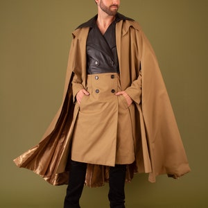 Trench Coat and Cape INSTANT DOWNLOAD Printable Sewing Pattern Easy Sewing Pattern Gender Neutral Vintage Inspired Coat and Cloak image 2