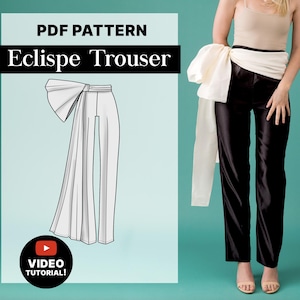 Dramatic Women's Trouser Tapered Leg | PDF  Pattern | Sizes 00-32 | Instant Download | Beginner Sewing  | US Letter/ A4/A0 | Business Attire
