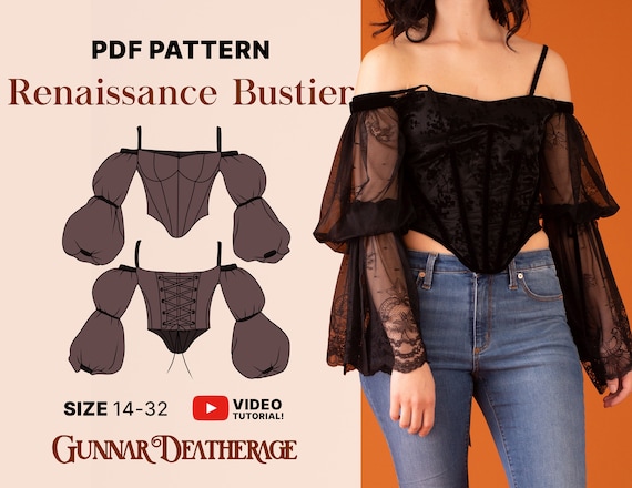 bustier puff sleeve top