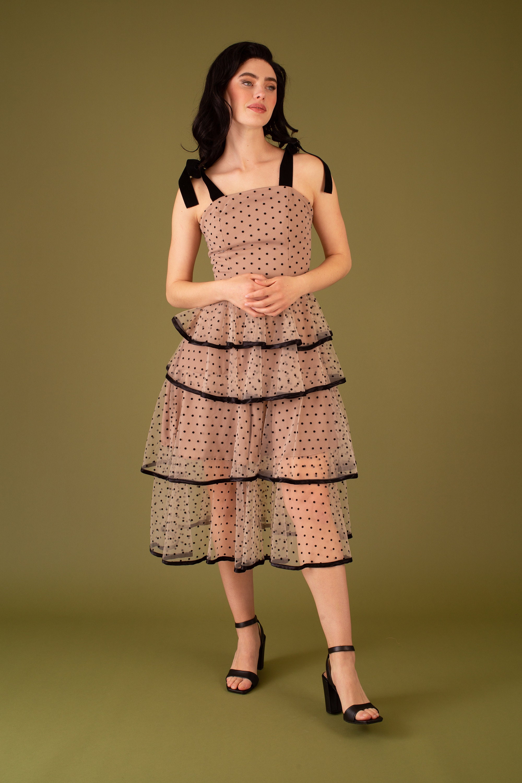 Vintage Inspired Flounce Tiered Dress INSTANT DOWNLOAD Beginner