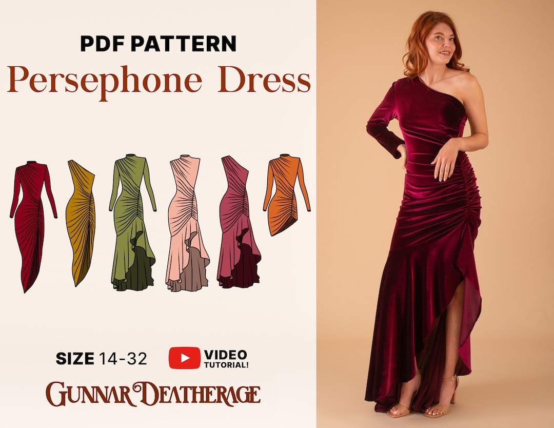 6-in-1 Formal Dress Sewing Pattern| INSTANT DOWNLOAD PDF