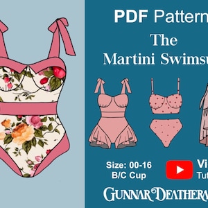 Vintage Swimsuit Sewing Pattern | PDF Instant Download | One Piece ...