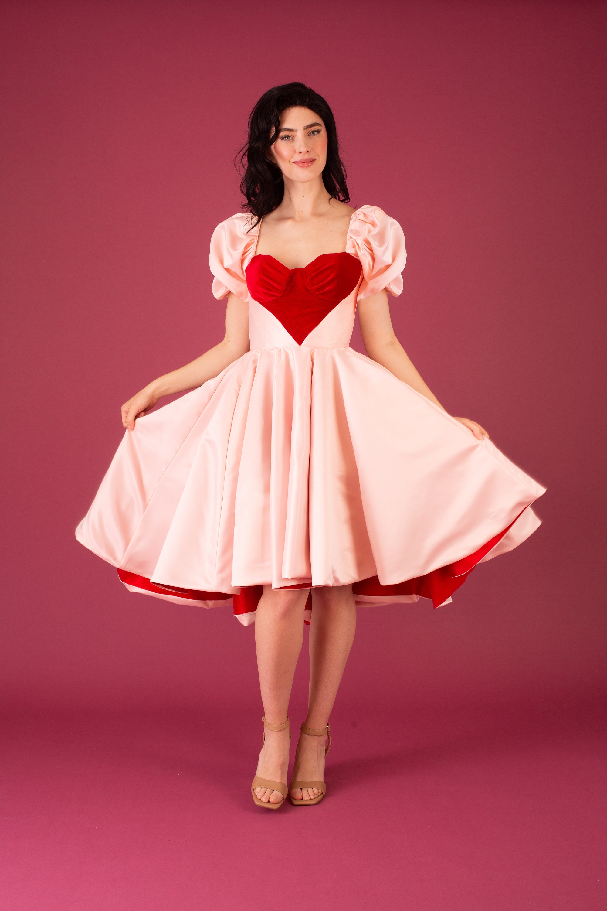 heart formal dresses Midi Vintage Inspired Dress | INSTANT DOWNLOAD | Sweet Dress | PDF Sewing Pattern | Puff Sleeve | Beginner Sewing Pattern TopCouture