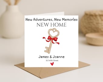 Tarjeta personalizada para nueva casa / Inauguración de casa / Primera casa / Recuerdo