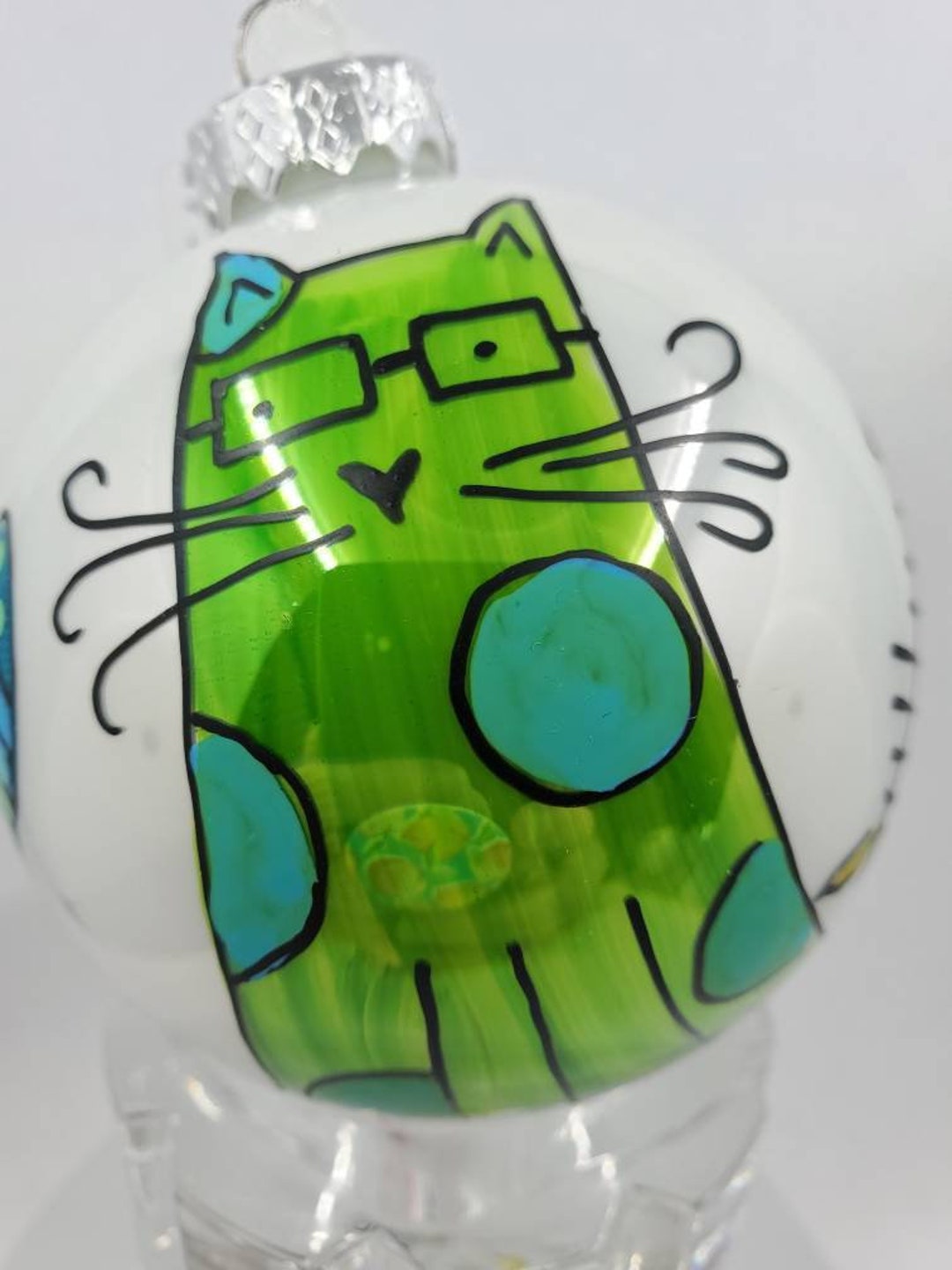 George Crazy Eclectic Cat Collection Whimsical Blue Cat - Personalizing ...