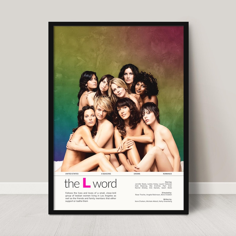 Original-Poster zu „The L Word“ | Bette-Tina-Wandbild | Ikone der lesbischen TV-Serie | Geschenk für queere Frauen | Digitaler Download Bild 2
